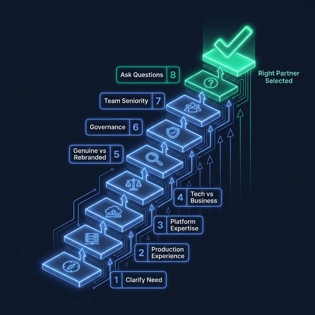 The 8-step evaluation framework for choosing an AI consulting partner
