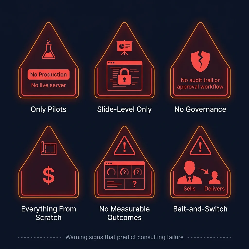 Warning signs when evaluating an AI consulting partner